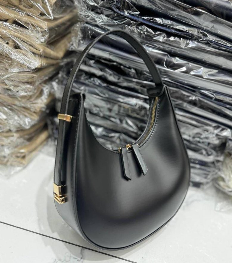 Kahverengi Deri Kadın Çanta Tokalı - Görsel 2