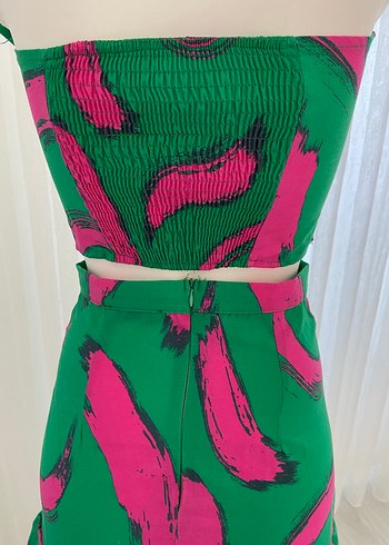 Kadın Çok Renkli Uzun Fırfırlı Takım - Görsel 4