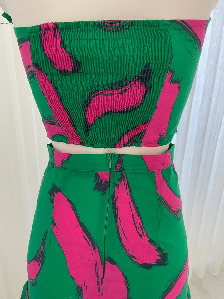 Kadın Çok Renkli Uzun Fırfırlı Takım - Görsel 4