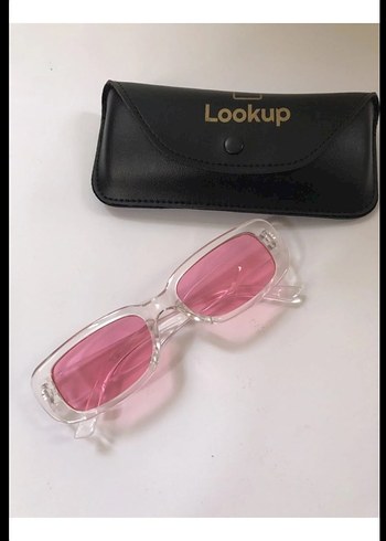 Şeffaf Pembe Minimalist Kadın Güneş Gözlüğü - Görsel 2