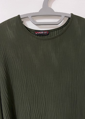 Kadın Haki Uzun Pilili Elbise - Görsel 2