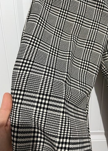 Gri Ekose Kadın Kumaş Pantolon - Görsel 2