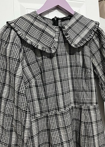 Kareli, Uzun Kollu Kız Elbisesi - Görsel 3