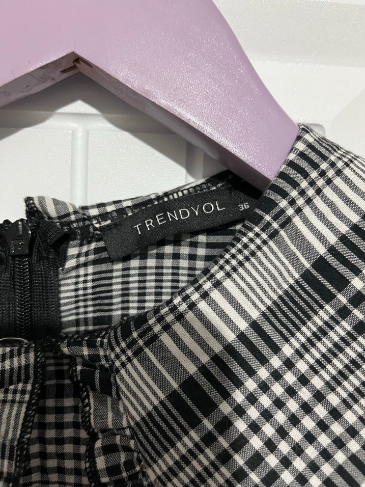 Kareli, Uzun Kollu Kız Elbisesi - Görsel 2