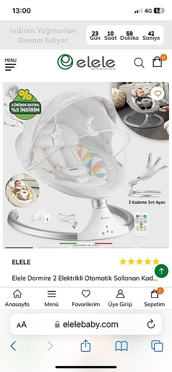 Elele Dormire Ana Kucağı gri-beyaz