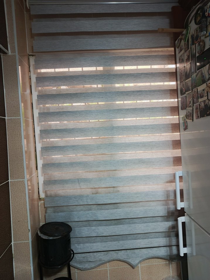 Bej ve Gri Çizgili Modern Perde - Görsel 3