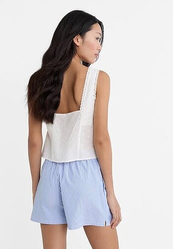 Stradivarius Stradivarius bağcıklı işlemeli bluz