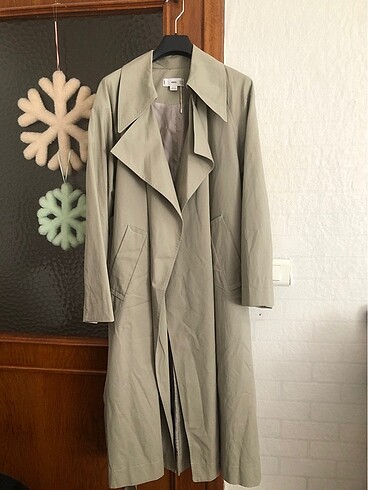 xs Beden yeşil Renk Mango Oversize Trençkot