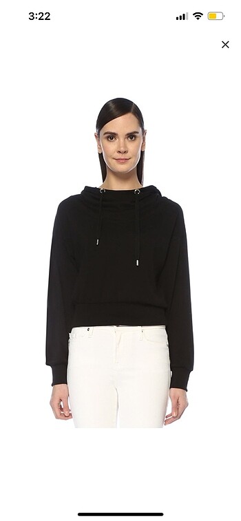 xs Beden All saints siyah kapüşonlu sweatshirt