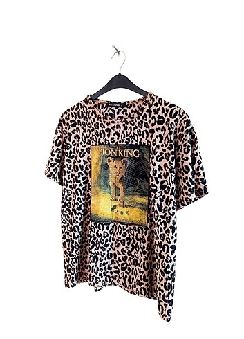 American Retro Chamakh Marka Mükemmel Crep The Lion King Ön Kısmı Taşlı Bluz 