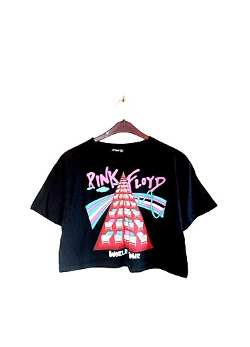 Ambar Marka Mükemmel Pink Floyd Crop Bluz 