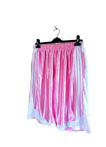 l Beden American Retro Tarz Mükemmel Pembe Basketci Şortu