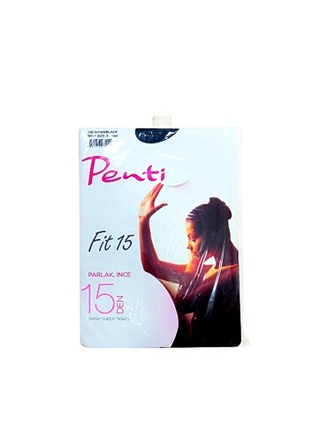 Penti Penti Fit 15 / 15 'Den Siyah Parlak İnce Külotlu Çorap