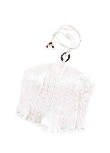 s Beden American Vintage Tasarım Bam Bam Model Crop Keten Bluz