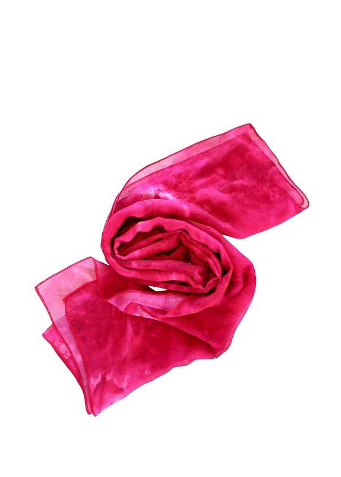 Tasarım Tül Pembe Batik Desenli Pareo - Görsel 3