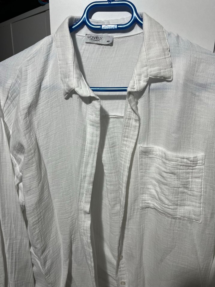 Lovelyİstanbul Oversize Basic Müslin Gömlek - Görsel 3