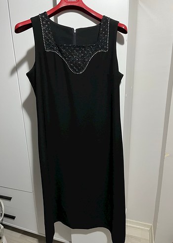 Beyaz Nakışlı Ceketli Uzun Kadın Ceket Elbise - Görsel 3