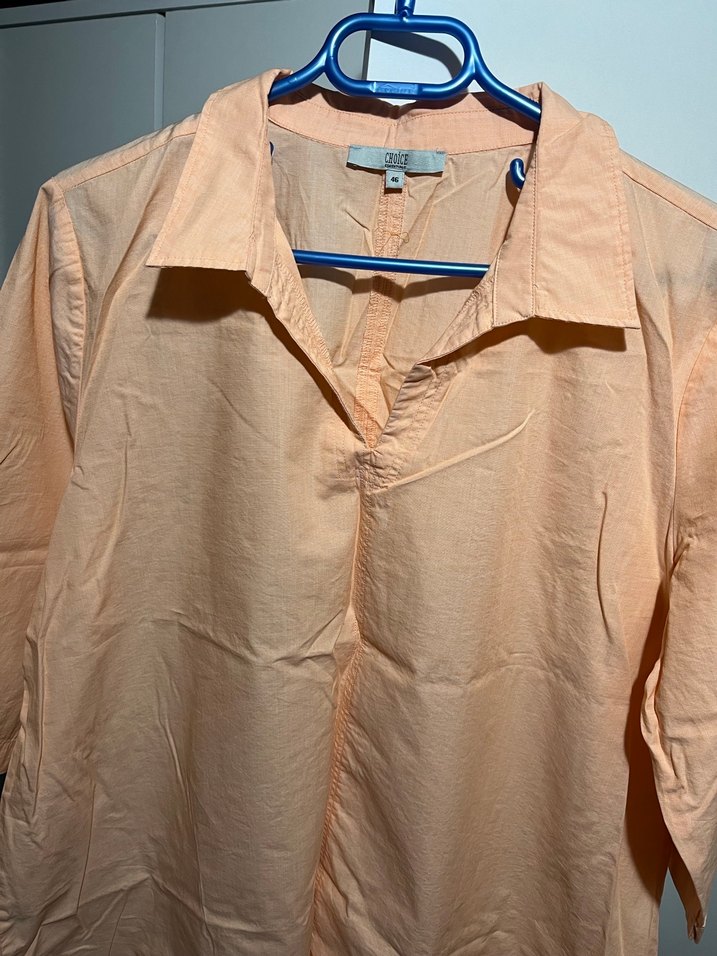 Bej Keten Kadın Gömlek - Görsel 2