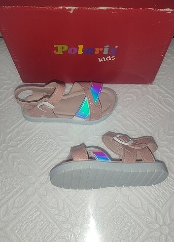 25 Beden Polaris Pudra Hologramlı Kız Çocuk Sandalet