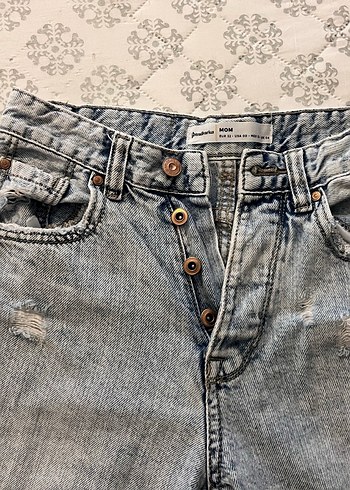 Stradivarius Gri Kadın Denim Bol Kesim Jean - Görsel 4