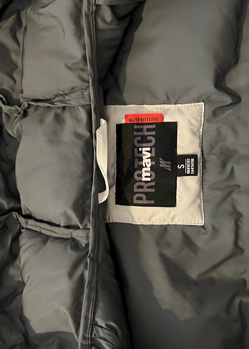 Mavi Gri Kapüşonlu Erkek Şişme Mont - Görsel 6