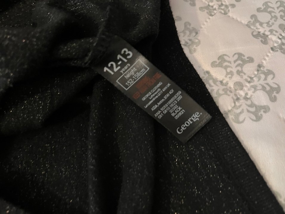 George Siyah Fırfırlı Uzun Kollu Bluz - Görsel 4