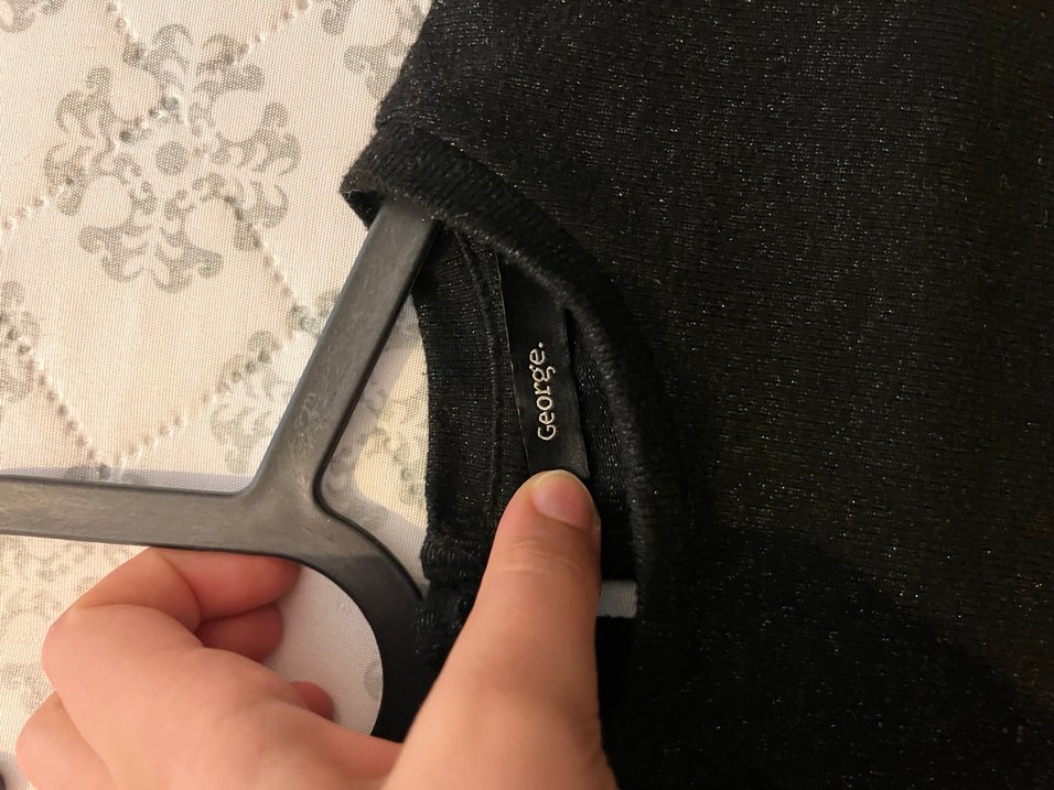 George Siyah Fırfırlı Uzun Kollu Bluz - Görsel 3