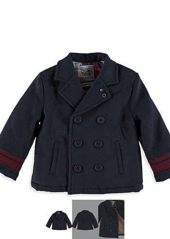 Erkek Çocuk Lacivert Düğmeli Ceket - Görsel 4