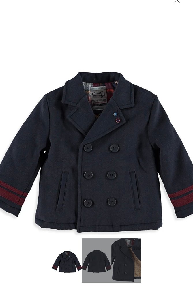 Erkek Çocuk Lacivert Düğmeli Ceket - Görsel 4