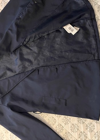 Civil 
Düğmeli Lacivert Midi çocuk Trençkot - Görsel 2