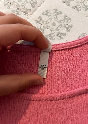 Defacto 
Kız Çocuk Pembe Keten Fırfırlı Tişört - Görsel 3