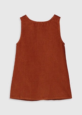 LCW Kız Çocuk Kahverengi Düğmeli Bohem Elbise - Görsel 2