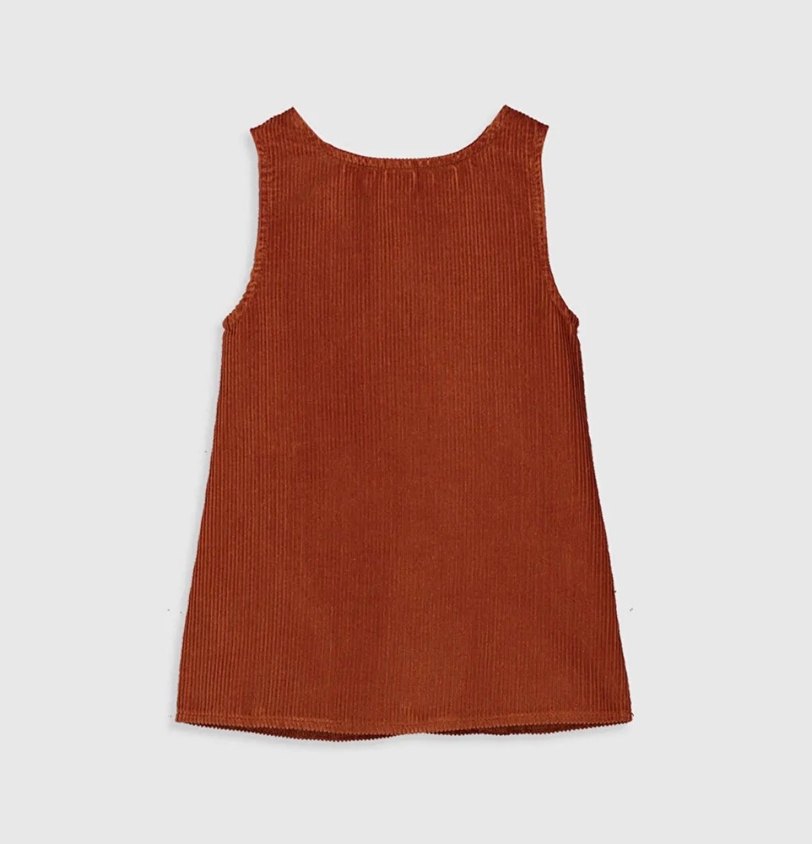 LCW Kız Çocuk Kahverengi Düğmeli Bohem Elbise - Görsel 2