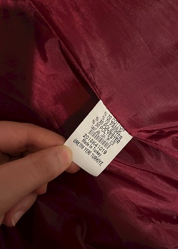 Bordo Uzun Kadın Klasik Kemerli Kaban - Görsel 6