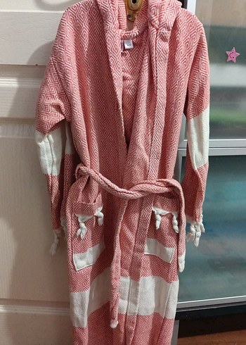 Pembe Bohem Bağlamalı çocuk bornoz