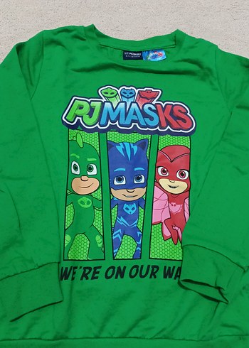 Yeşil PJ Masks Baskılı Sweatshirt - Görsel 2