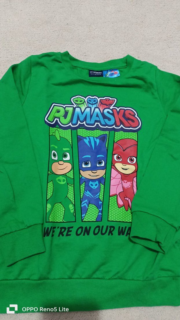 Yeşil PJ Masks Baskılı Sweatshirt - Görsel 2
