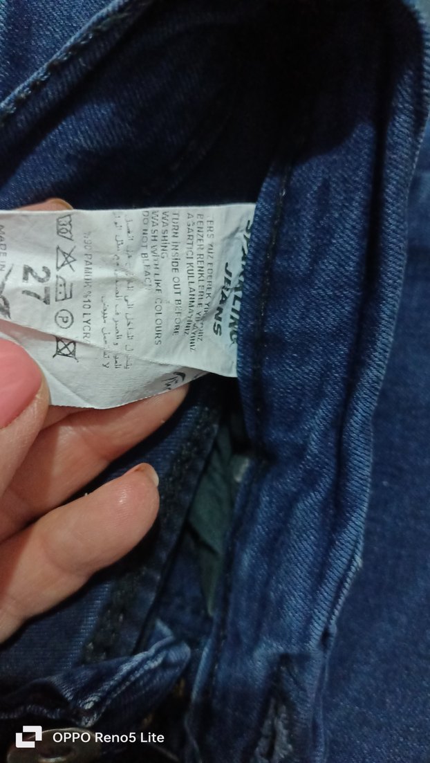 Kız çocuk Mavi Denim Normal Boy Kot Pantolon - Görsel 2