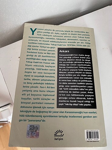 yakup kadri karaosmanoğlu ankara kitabı