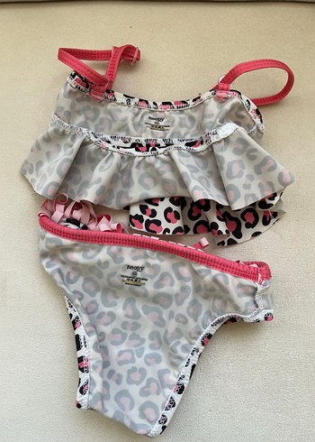 Diğer Pembe Leopar Desenli Kız Bikini