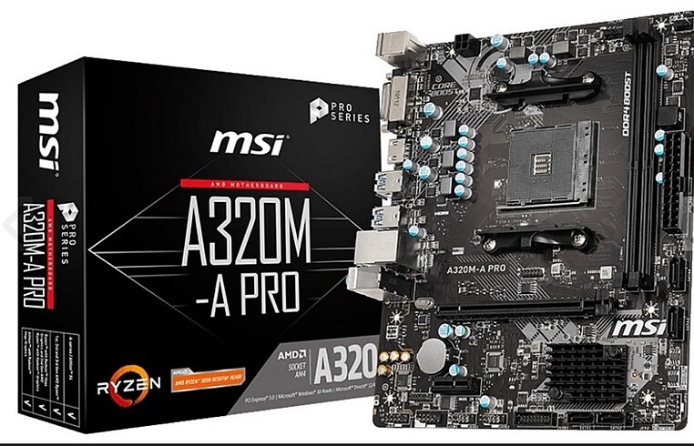 Msi A320m pro Ryzen 3200g 16 Gb DDR 4 ram stok soğutucu