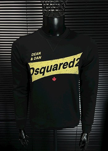 DSquared2 Siyah Baskili Erkek Sweatshirt