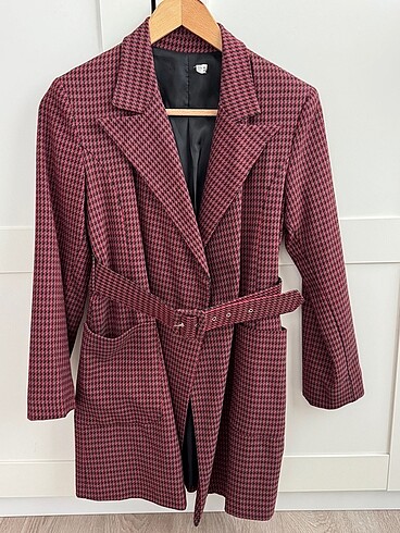 Bordo kaz ayağı blazer