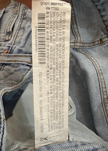 m Beden mavi Renk Zara mom jean
