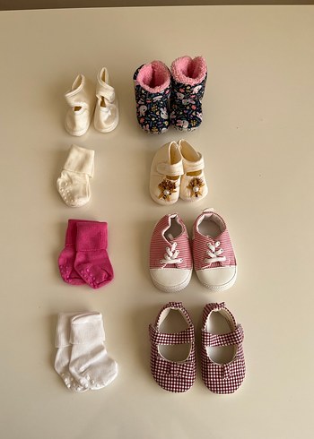 Kız Bebek İlk Adım Ayakkabısı Seti - Görsel 5