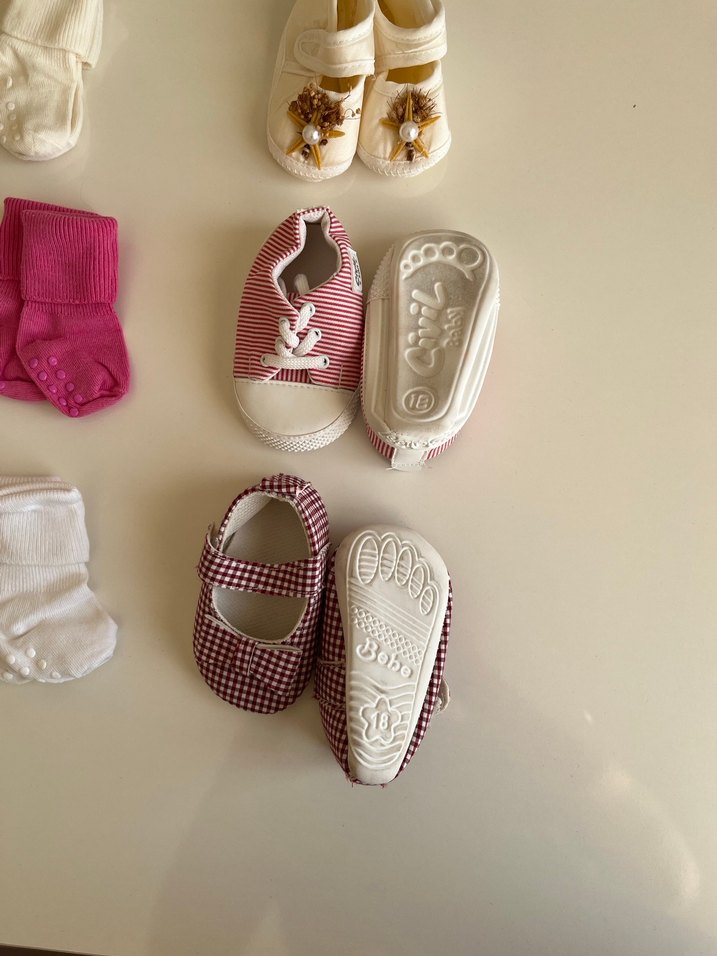 Kız Bebek İlk Adım Ayakkabısı Seti - Görsel 2