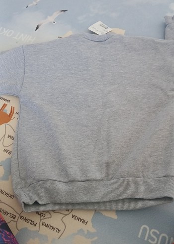 Gri Erkek Çocuk Sweatshirt, Uzun Kollu, Örme - Görsel 2