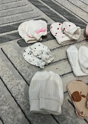 Kız Çocuk Örme Beyaz Eldiven - Görsel 2