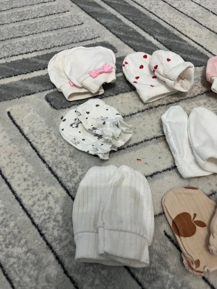 Kız Çocuk Örme Beyaz Eldiven - Görsel 2