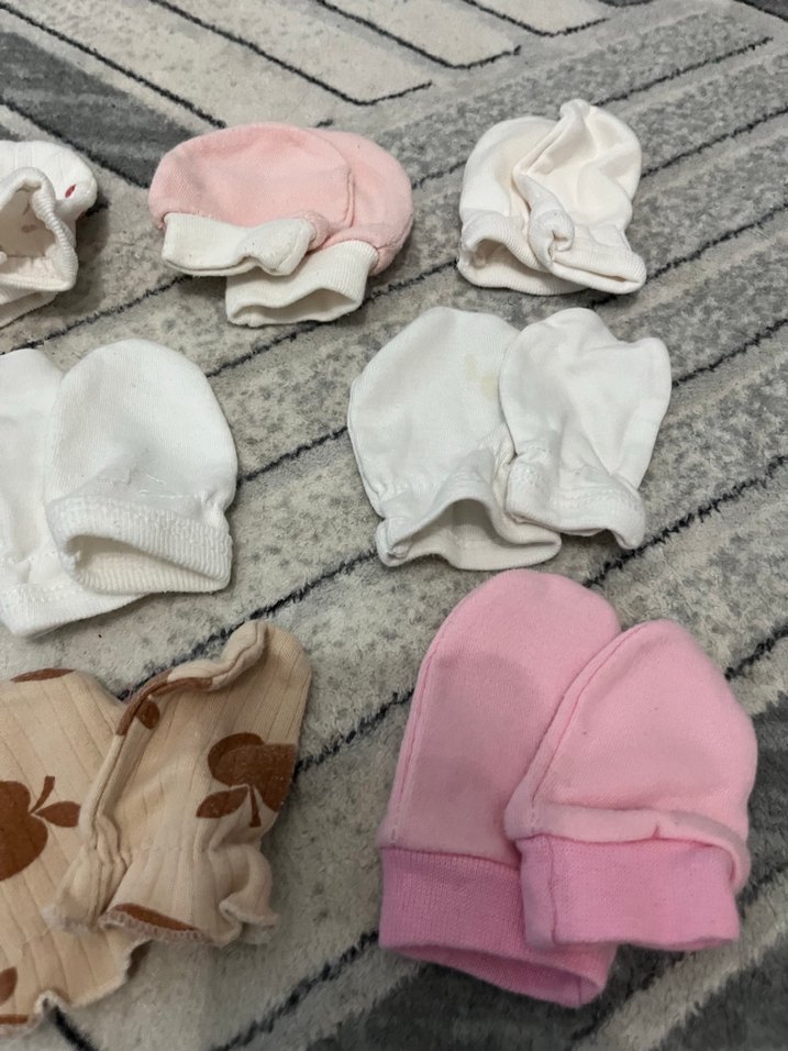 Kız Çocuk Örme Beyaz Eldiven - Görsel 3